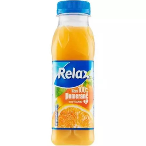Džus Relax - 100%, pomeranč, 12x 0,33 l