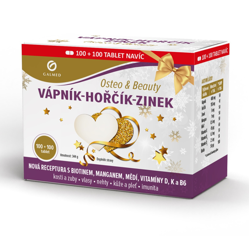 Galmed Vápník-Hořčík-Zinek Osteo & Beauty 2x100 tablet