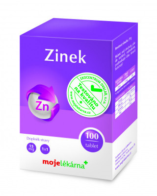 Zinek tbl.100x15mg Moje lékárna