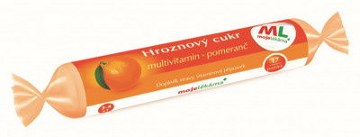 Hroznový cukr vit.C pomeranč past.17 Moje lékárna