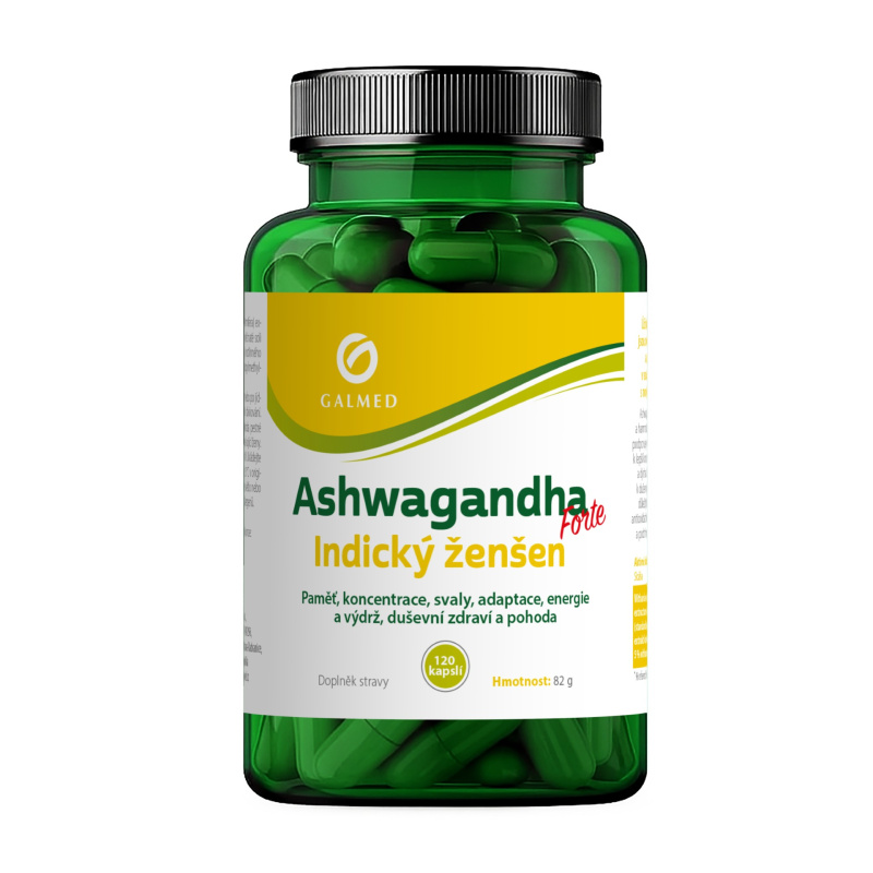 Galmed Ashwagandha forte Indický ženšen 120 kapslí