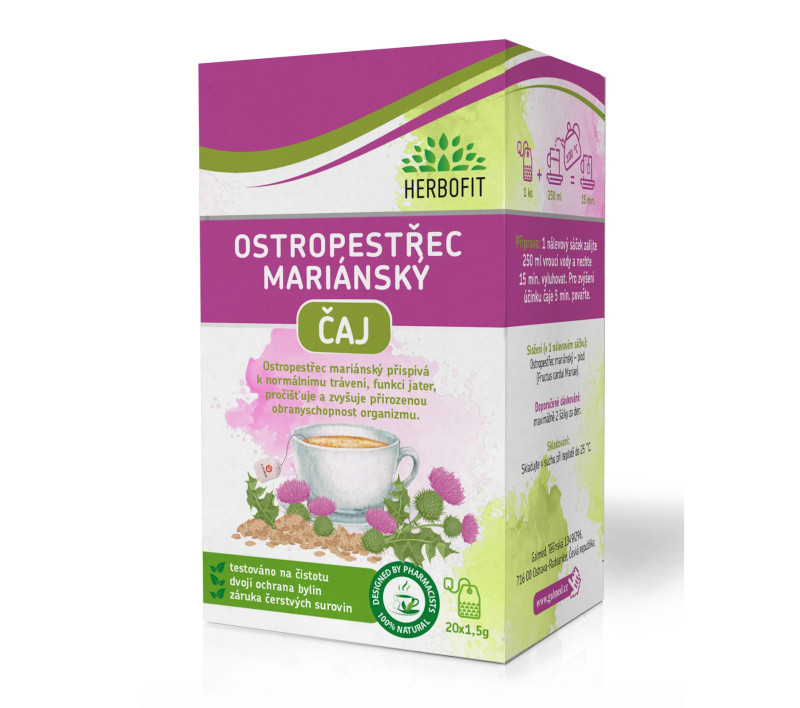 Herbofit Bylinný čaj Ostropestřec 20x1.5g