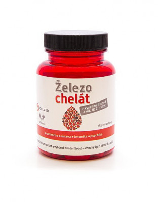 Galmed Železo chelát + vit.B9 + vit.B12 + vit.C 60 kapslí