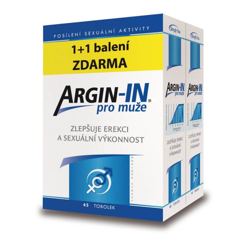 ArginMax Argin-IN pro muže tob.45 + Argin-IN tob.45 ZDARMA