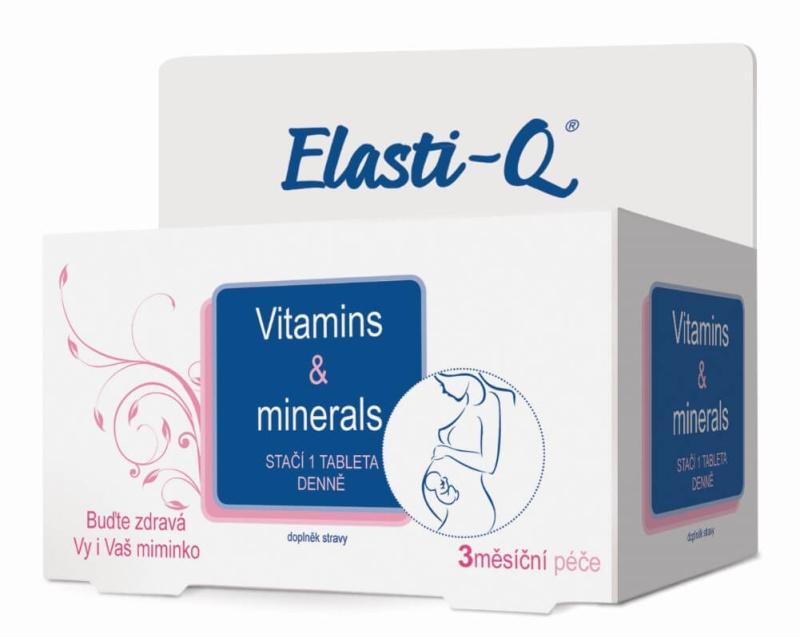 Elasti-Q Vitamins & Minerals s postupným uvolňováním, 90 tablet