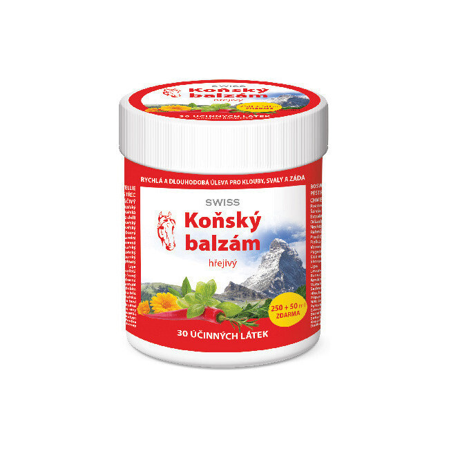 Koňský balzám SWISS hřejivý, 250 + 50 ml