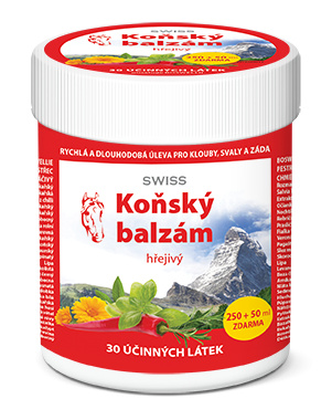 Koňský balzám SWISS hřejivý, 250 + 50 ml