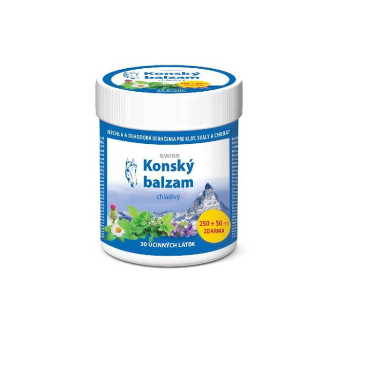 Koňský balzám SWISS chladivý, 250 + 50 ml
