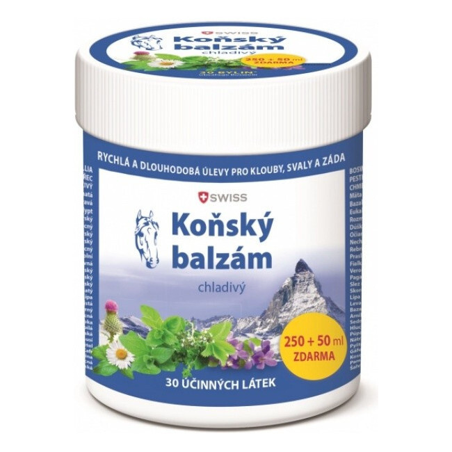 Koňský balzám SWISS chladivý, 250 + 50 ml