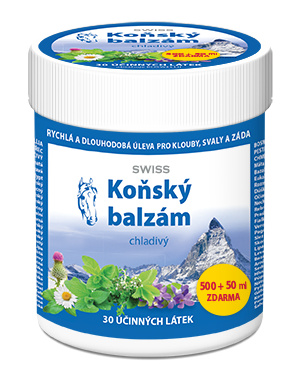 Koňský balzám SWISS chladivý, 500 + 50 ml