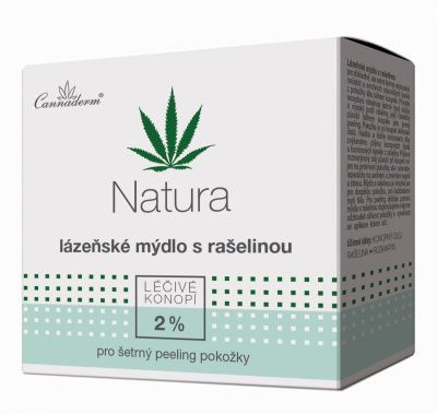 Cannaderm Natura lázeňské mýdlo s rašelinou, 80g