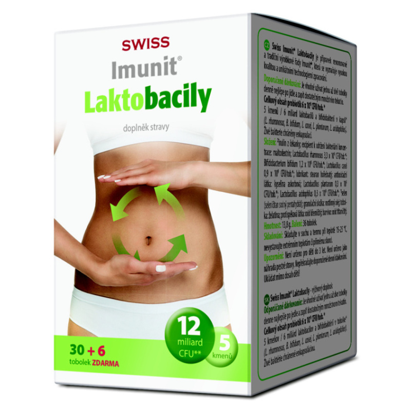 Imunit Laktobacily SWISS, 30+6 tobolek zdarma