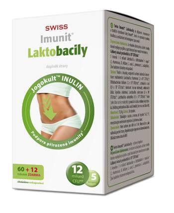 Imunit Laktobacily SWISS, 60+12 tobolek zdarma