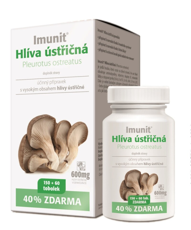 Imunit Hlíva ústřičná, 150+60 tobolek zdarma