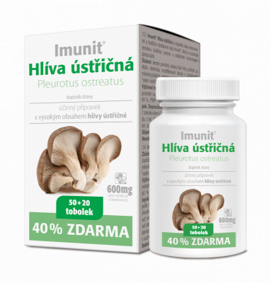 Imunit Hlíva ústřičná, 50+20 tobolek zdarma