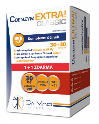 Da Vinci Academia Coenzym EXTRA! Classic 30mg, 30+30 tobolek zdarma