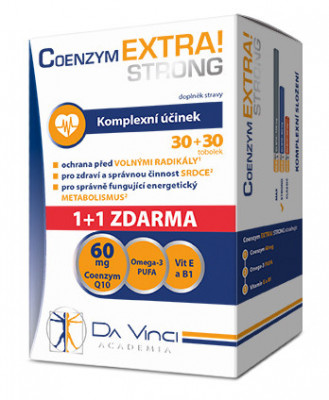 Da Vinci Academia Coenzym EXTRA! Strong 60mg, 30+30 tobolek zdarma