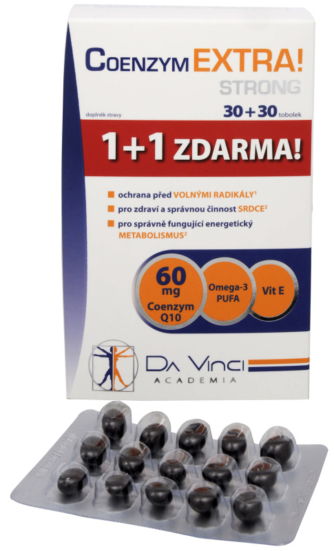 Da Vinci Academia Coenzym EXTRA! Strong 60mg, 30+30 tobolek zdarma