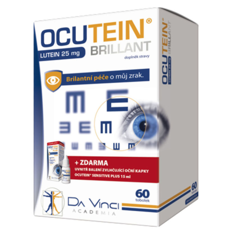 Da Vinci Academia Ocutein Brillant Lutein 25 mg, 60 tobolek +kapky