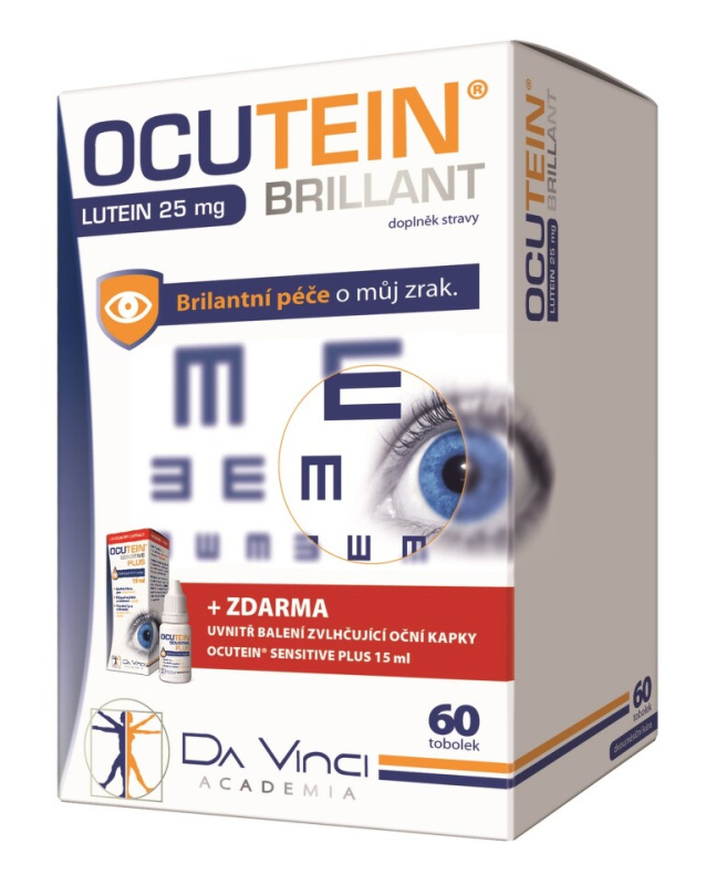 Da Vinci Academia Ocutein Brillant Lutein 25 mg, 60 tobolek +kapky