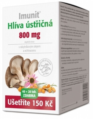 IMUNIT Hlíva ústřičná 800 mg s rakytníkem a echinaceou, 40+20 tobolek