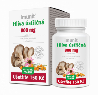 IMUNIT Hlíva ústřičná 800 mg s rakytníkem a echinaceou, 40+20 tobolek