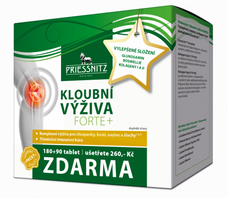 Priessnitz Kloubní výživa Forte +, 180+90 ks