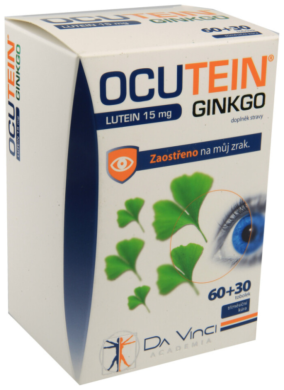 Da Vinci Academia Ocutein Ginkgo Lutein 15 mg, 60+30 tobolek
