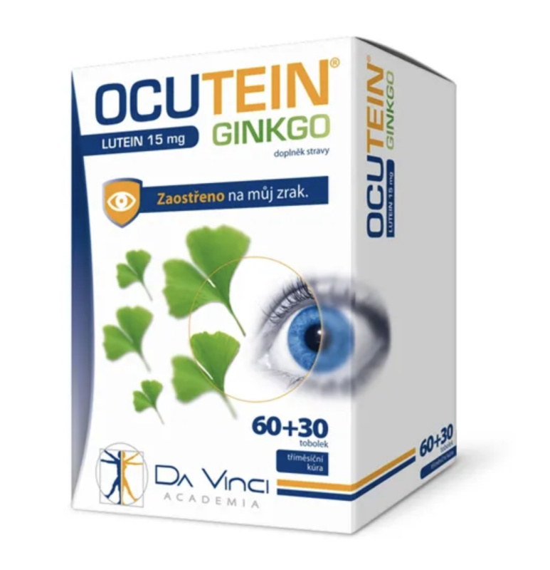 Da Vinci Academia Ocutein Ginkgo Lutein 15 mg, 60+30 tobolek