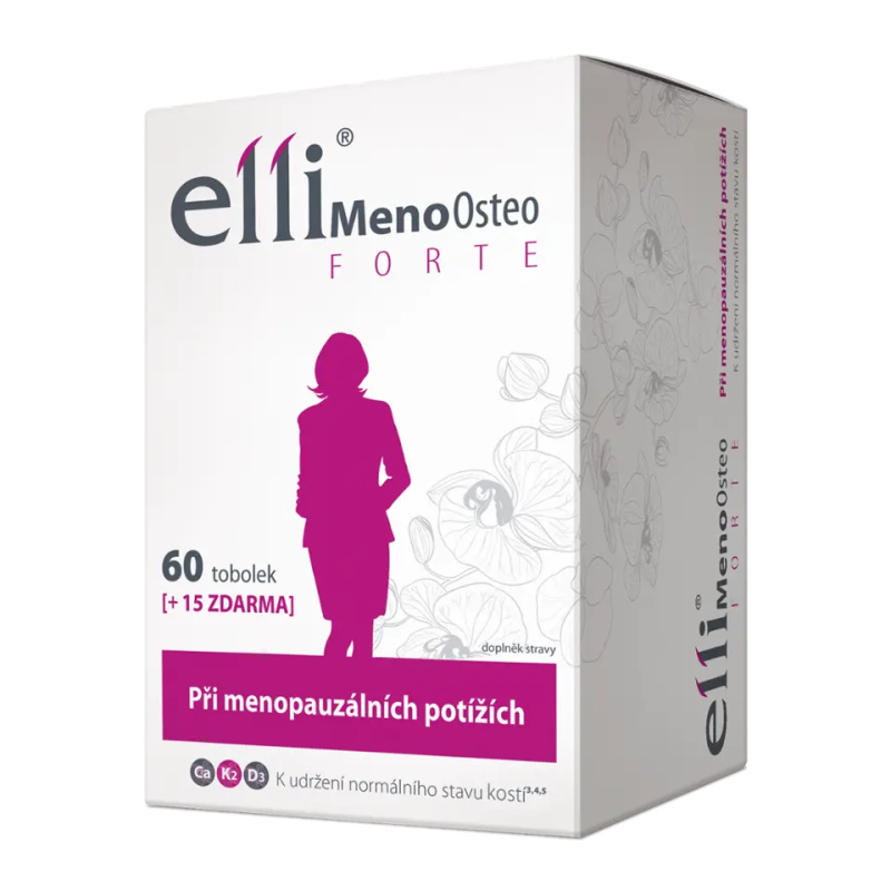 Elli MenoOsteo FORTE, 60+15 tablet zdarma
