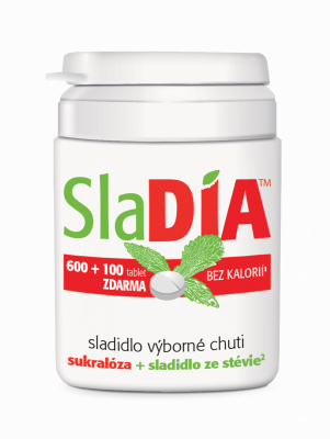SlaDIA sladidlo, 600 + 100 tablet ZDARMA