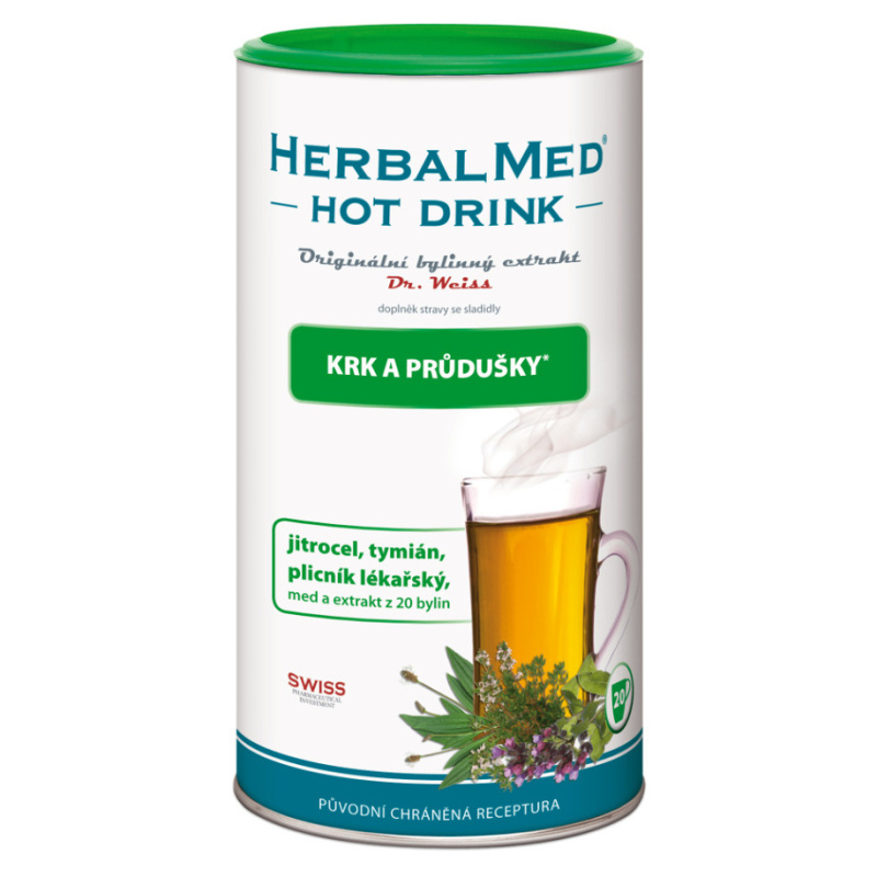 Dr. Weiss Dr.Weiss HerbalMed HotDrink krk a průdušky, 180 g