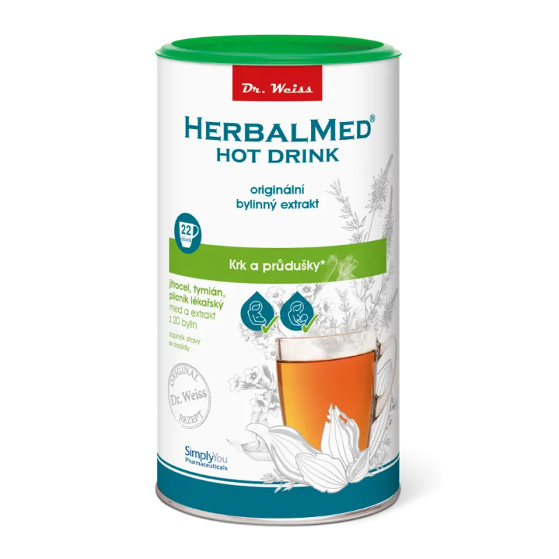 Dr. Weiss Dr.Weiss HerbalMed HotDrink krk a průdušky, 180 g