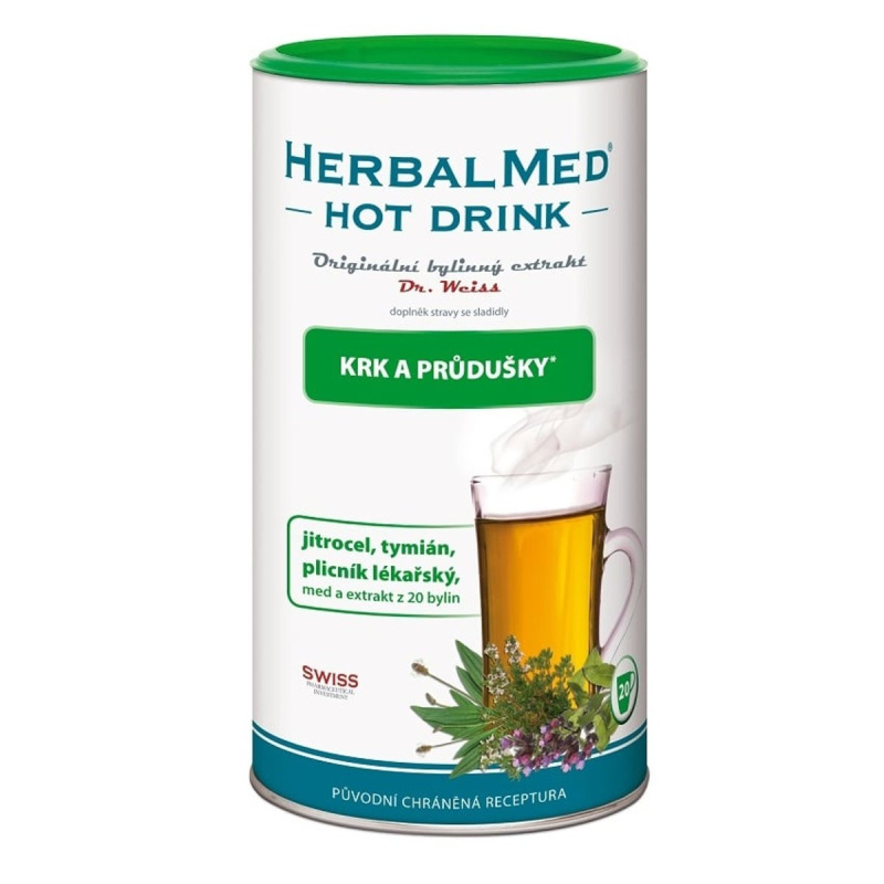 Dr. Weiss Dr.Weiss HerbalMed HotDrink krk a průdušky, 180 g