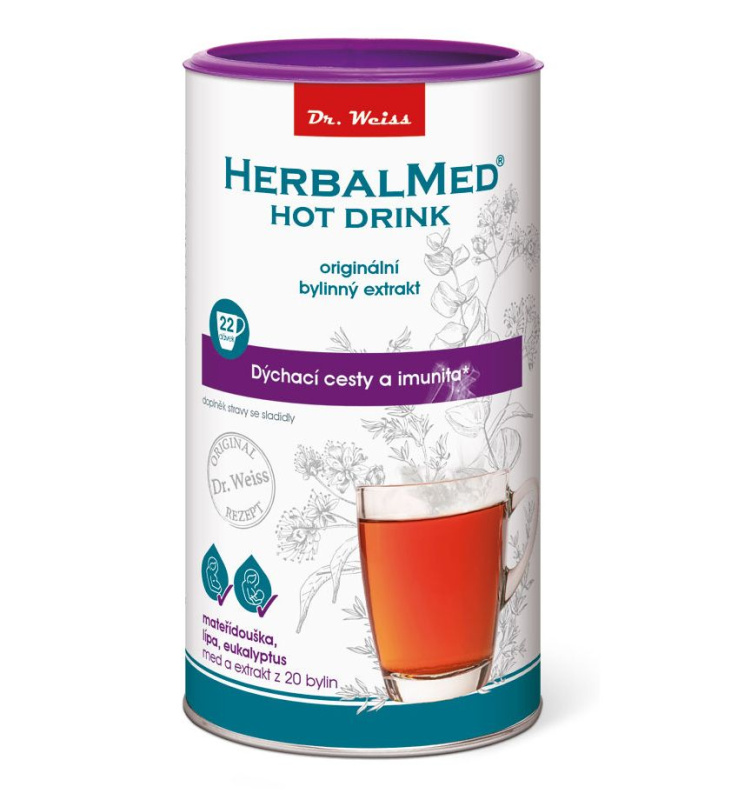 Dr. Weiss HerbalMed Hot Drink- dýchací cesty a imunita, 180 g