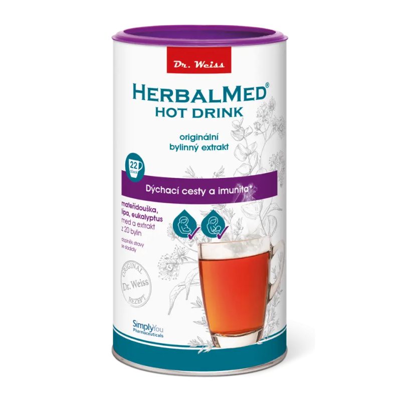 Dr. Weiss HerbalMed Hot Drink- dýchací cesty a imunita, 180 g