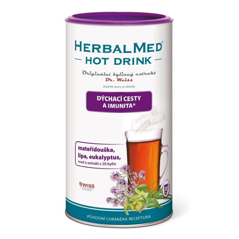 Dr. Weiss HerbalMed Hot Drink- dýchací cesty a imunita, 180 g