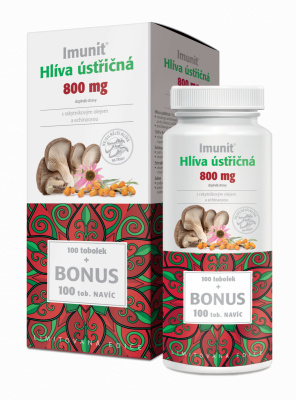 IMUNIT Hlíva ústřičná 800 mg s rakytníkem a echinaceou, 100+100 tobolek