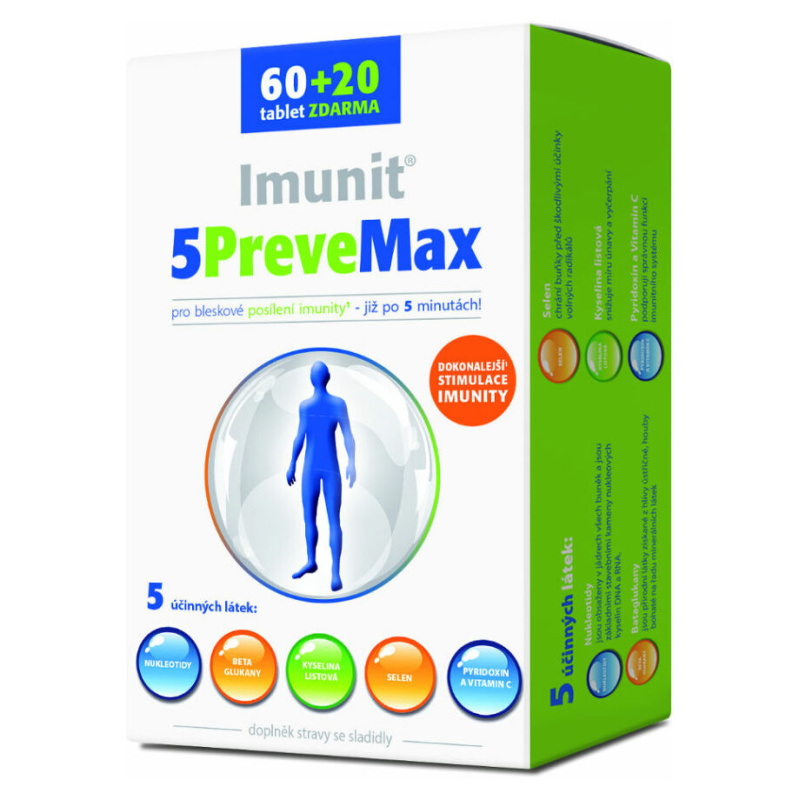 Imunit 5PreveMax Imunit, 60+20 tablet zdarma