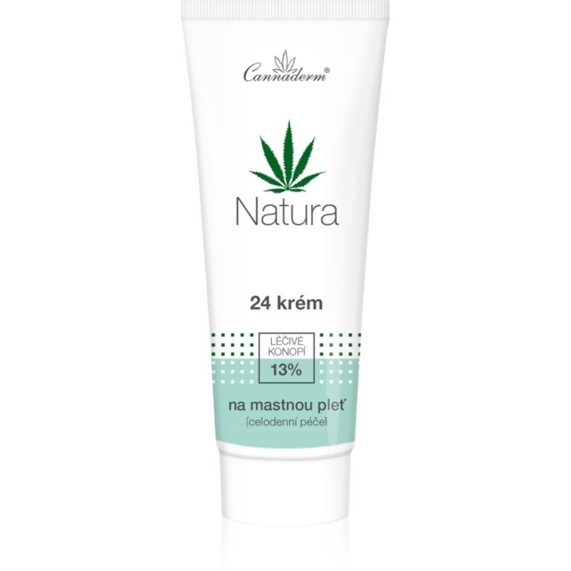 Cannaderm Natura 24 krém na mastnou pleť, 75 ml
