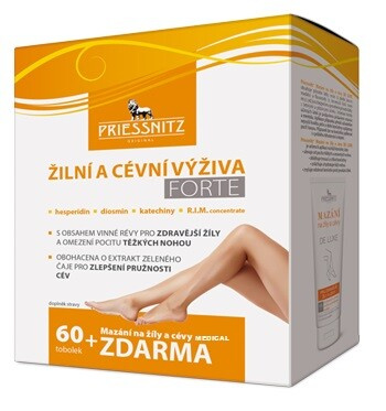 Priessnitz Žilní a cévní výživa FORTE 60 ks+mazání