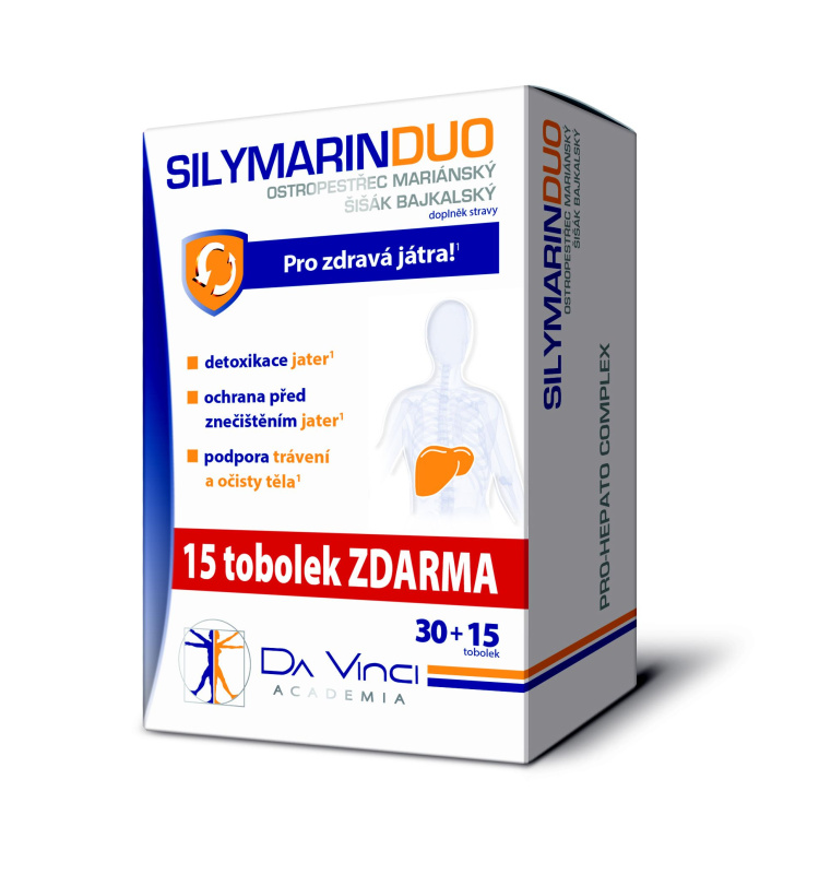 DA VINCI ACADEMIA Silymarin Duo 30 + 15 tobolek ZDARMA