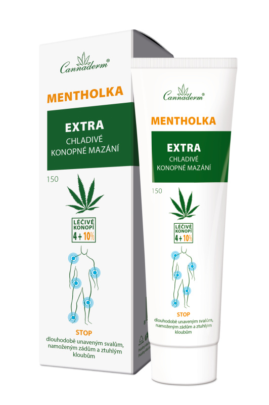 Cannaderm Mentholka EXTRA chladivé mazání, 150ml