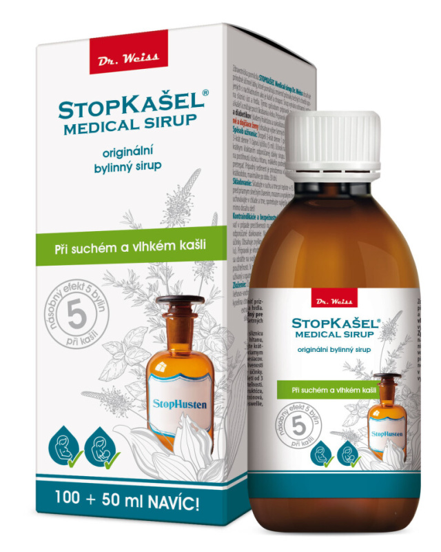 Dr. Weiss STOPKAŠEL Medical sirup Dr. Weiss, 100+50ml NAVÍC