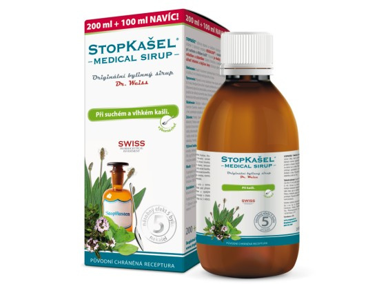 Dr. Weiss STOPKAŠEL Medical sirup Dr. Weiss, 200+100ml NAVÍC