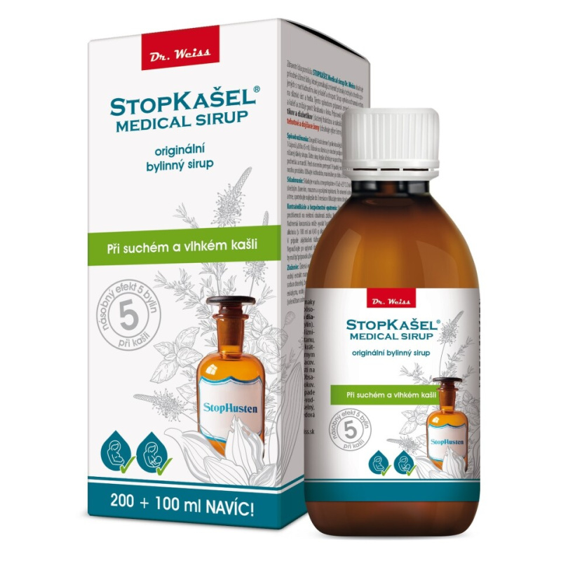 Dr. Weiss STOPKAŠEL Medical sirup Dr. Weiss, 200+100ml NAVÍC