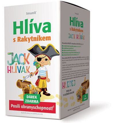 Imunit Hlíva JACK HLÍVÁK s rakytníkem pro děti, 30 tablet