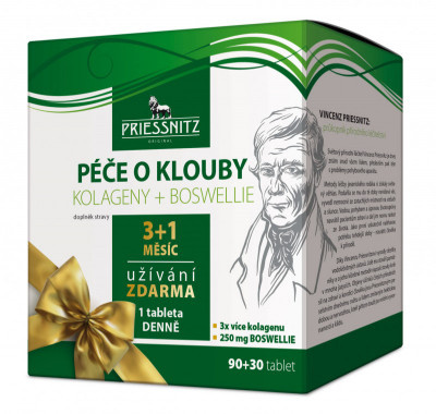 Priessnitz Kolag+Boswellie péče o klouby tbl.90+30