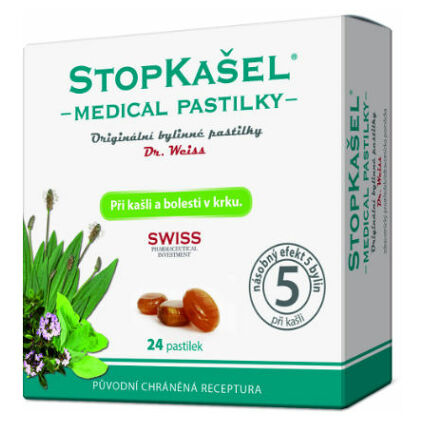 Dr. Weiss STOPKAŠEL Medical pastilky Dr. Weiss, 24 pastilek