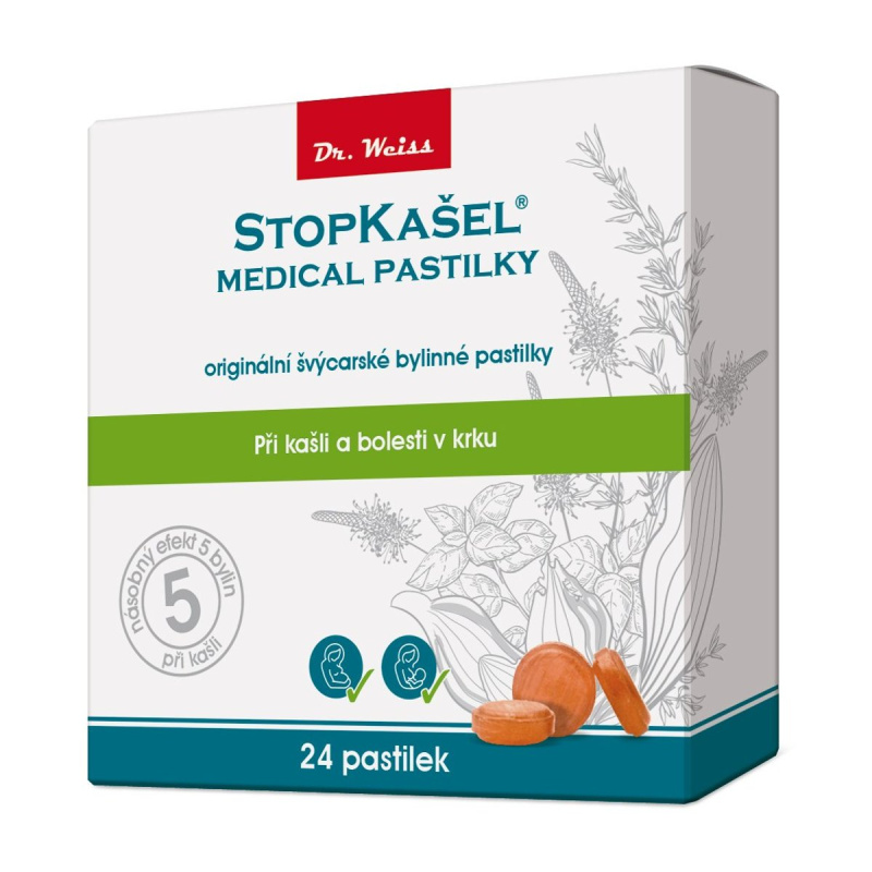 Dr. Weiss STOPKAŠEL Medical pastilky Dr. Weiss, 24 pastilek